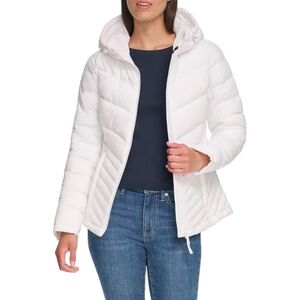 Tommy Hilfiger Women's White Puffer Jacket White Sz S NWT